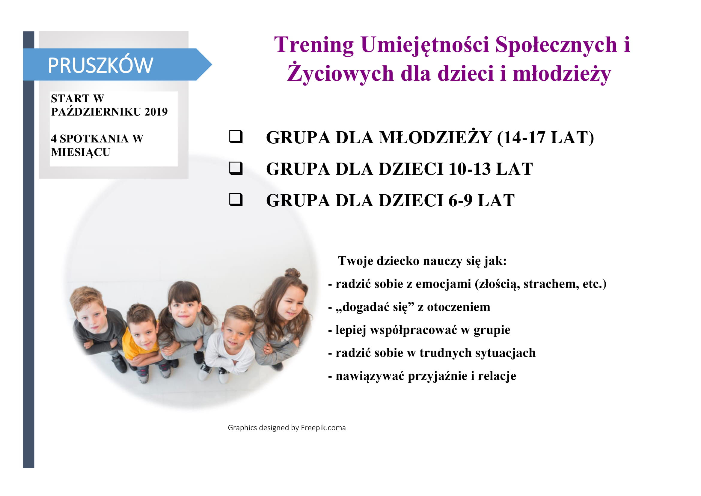 Pruszków. Grupa TUS dla młodzieży