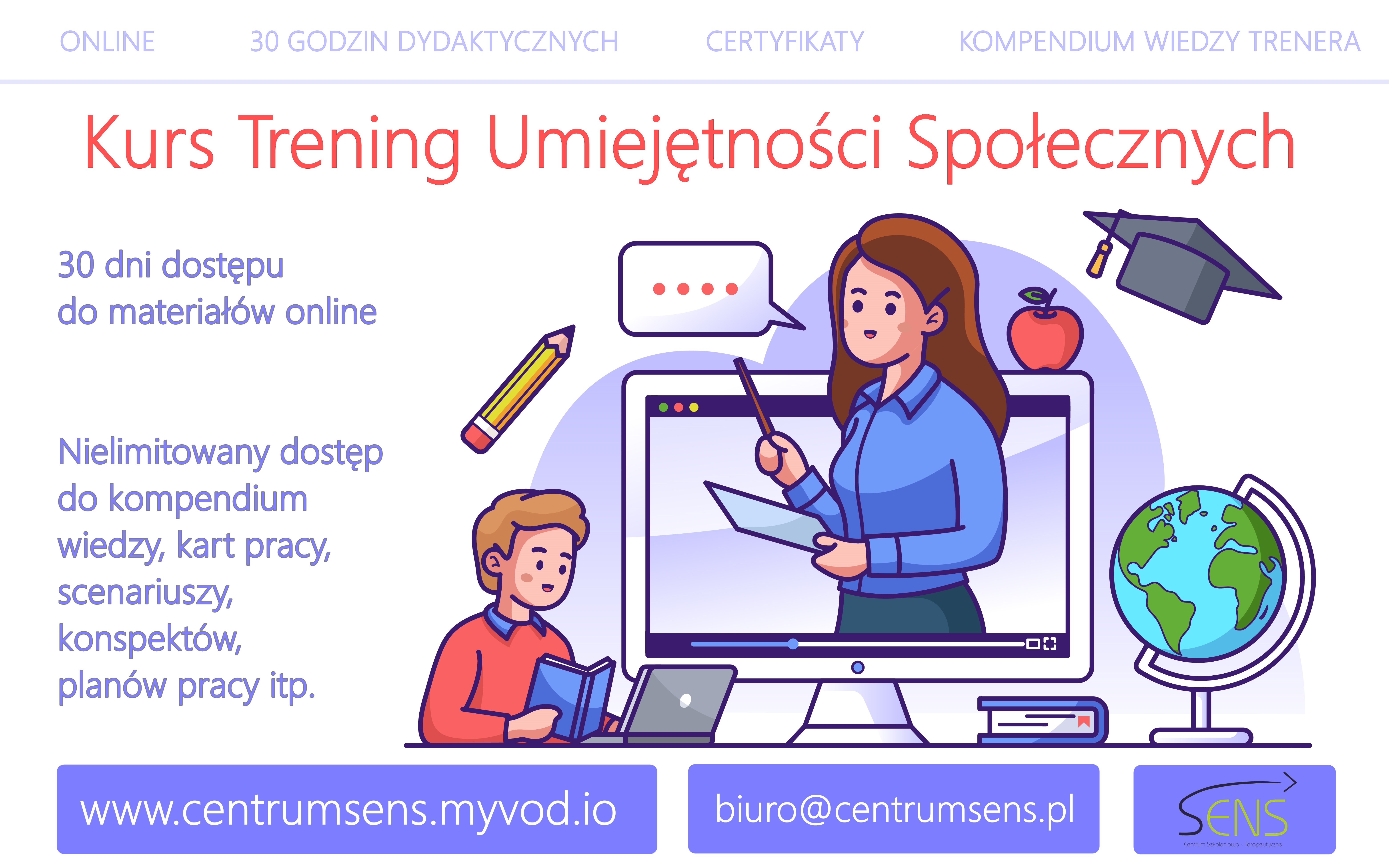 Kurs Trening Umiejętności Społecznych. Kurs online.